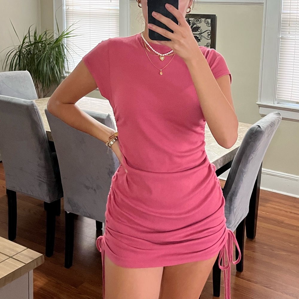 Drawstring Bodycon Dress